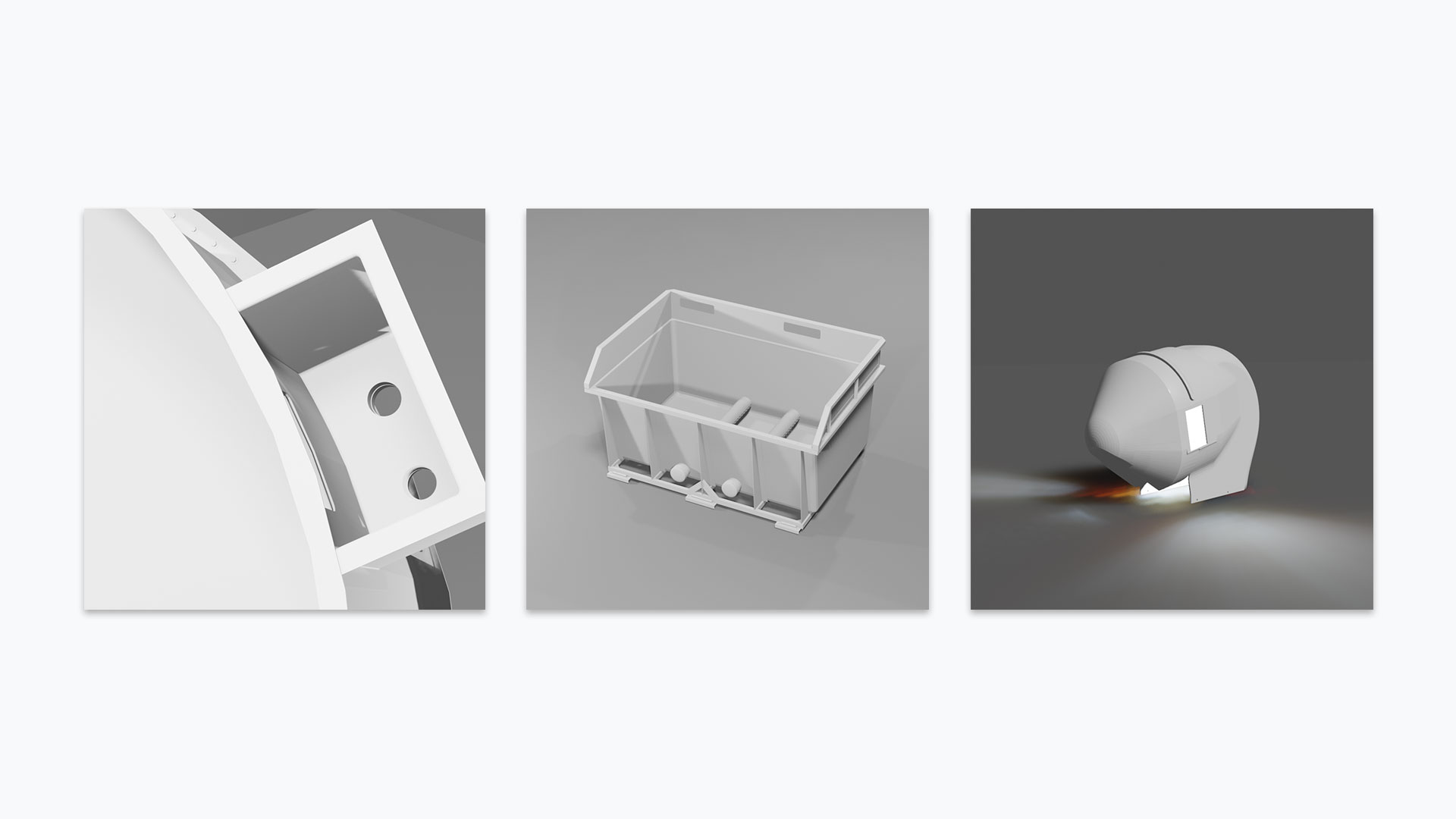 3 Images of 3D models for DT Fiberglass's products